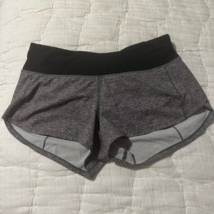 Gray lululemon speed up shorts